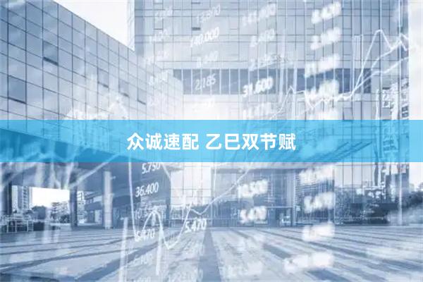 众诚速配 乙巳双节赋