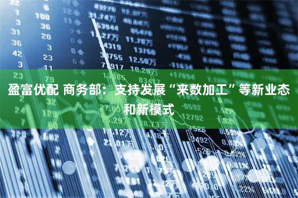 盈富优配 商务部：支持发展“来数加工”等新业态和新模式