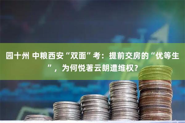 园十州 中粮西安“双面”考:提前交房的“优等生”,为何悦著云朗遭维权?